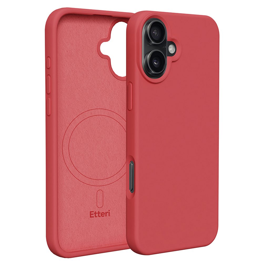 407489_oryg Etteri Silicone Mag case for iPhone 16 6,1" raspberry