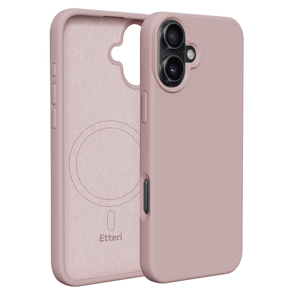 Etteri Silicone Mag case for iPhone 16 Plus 6,7" light pink