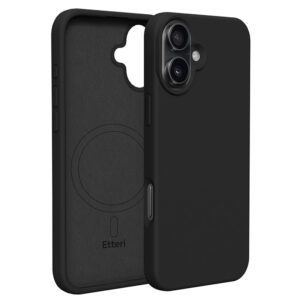 Etteri Silicone Mag case for iPhone 16 6,1" black