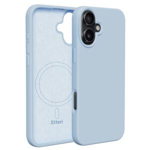 Etteri Silicone Mag case for iPhone 16 6,1" light blue