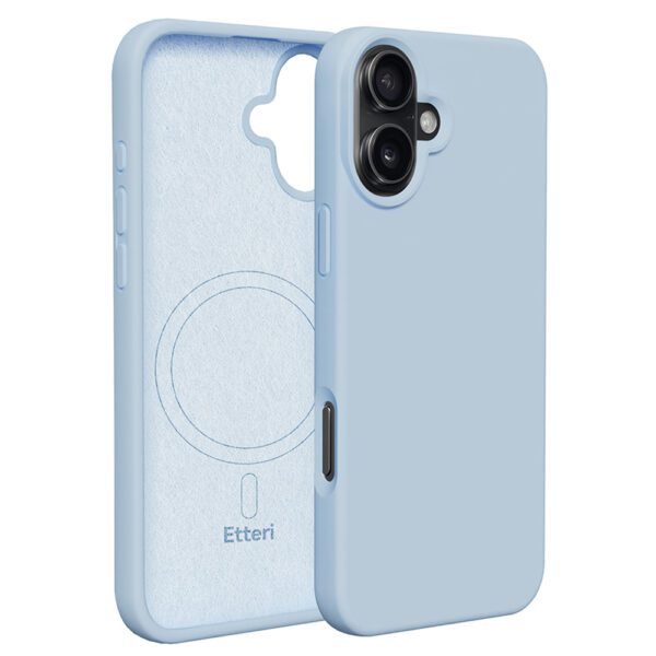 Etteri Silicone Mag case for iPhone 16 Plus 6,7" light blue