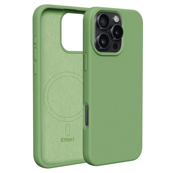 Etteri Silicone Mag case for iPhone 16 Pro 6,3" light green