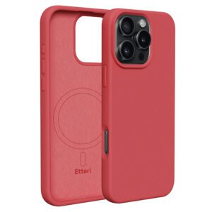 407495_oryg Etteri Silicone Mag case for iPhone 16 Pro 6,3" raspberry