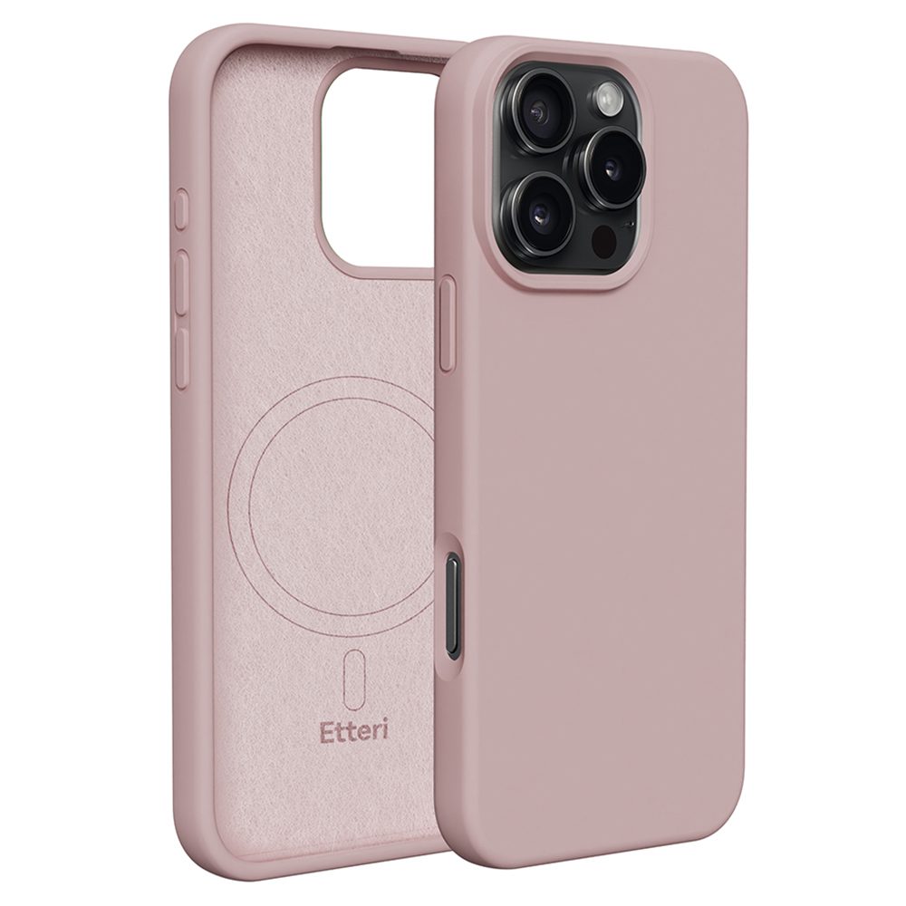 Etteri Silicone Mag case for iPhone 16 Pro 6,3" light pink