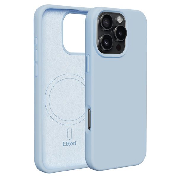 Etteri Silicone Mag case for iPhone 16 Pro Max 6,9" light blue