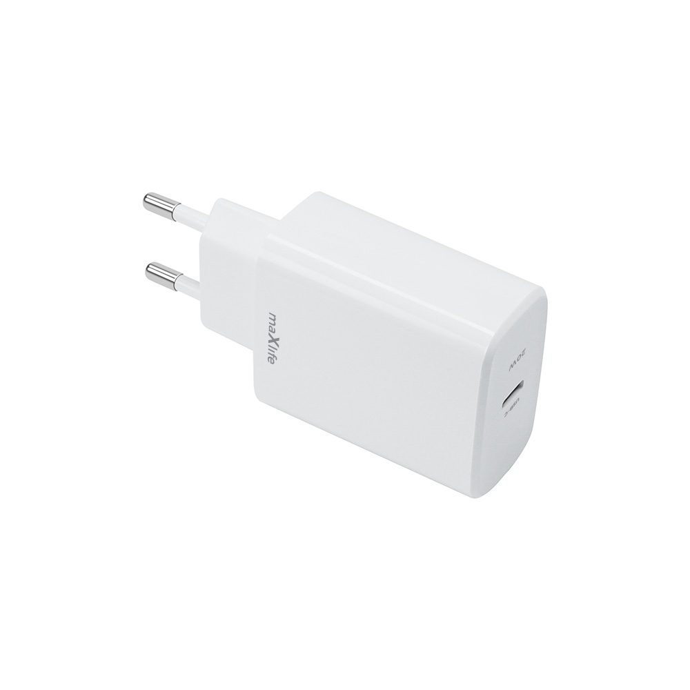 Maxlife MXTC-10-20C PD QC charger 1x USB-C 20W white