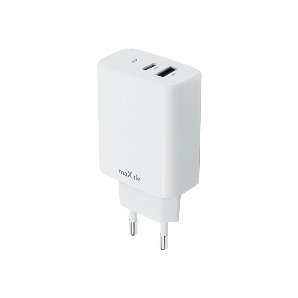 407584_oryg Maxlife MXTC-10-20AC PD QC charger 1x USB-C 1x USB 20W white