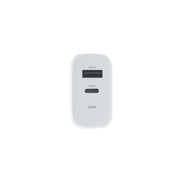 Maxlife MXTC-10-20AC PD QC charger 1x USB-C 1x USB 20W white