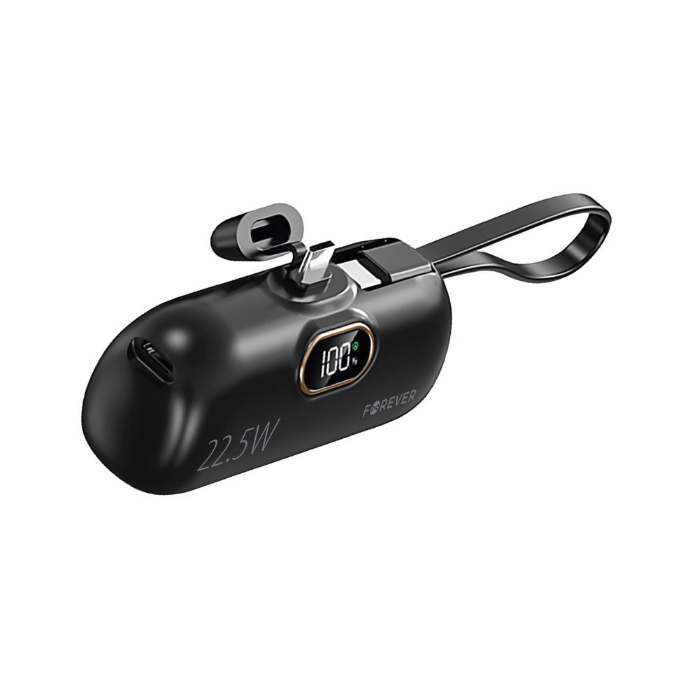 Forever mini power bank MTB-100 22.5W 5000 mAh USB C black