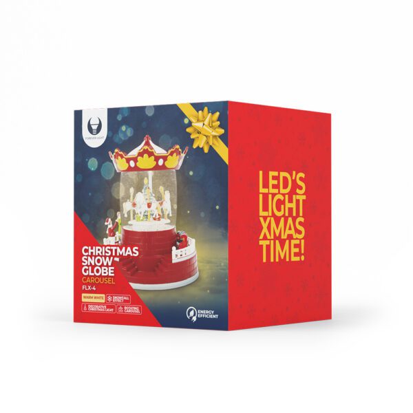 407848_oryg Christmas Snow Globe Lantern CAROUSEL FLX-4 Forever Light