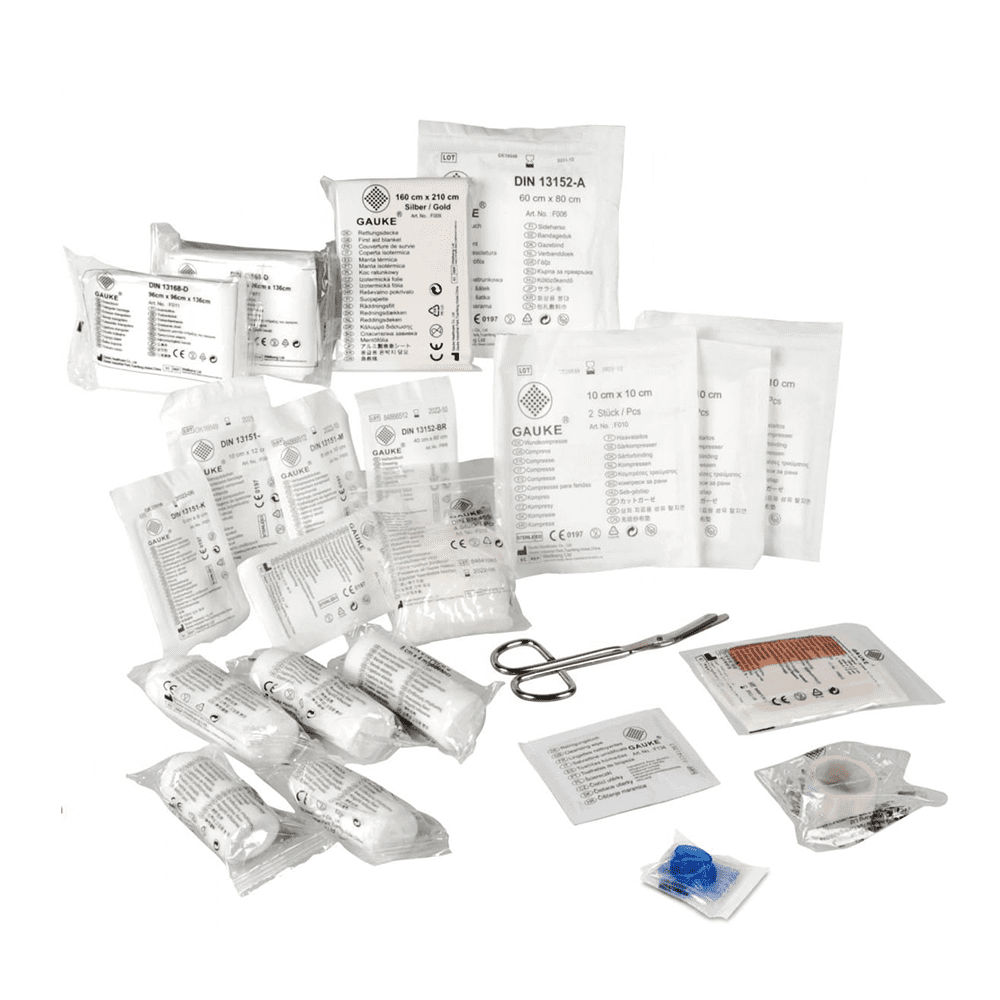 407898_oryg First aid kit with mouthpiece DIN 13164