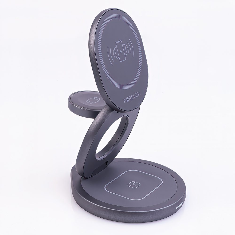 407941_oryg Forever MAWC-200 magnetic wireless charger 15W grey 3in1