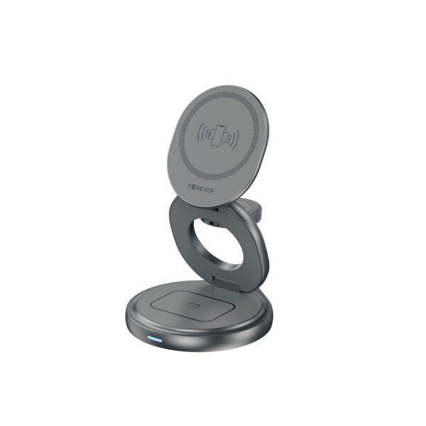 Forever MAWC-200 magnetic wireless charger 15W grey 3in1