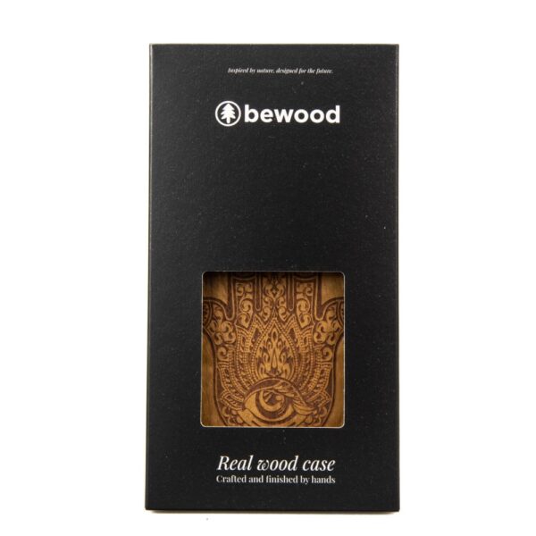 Bewood case for iPhone 15 Plus 6,7" Hamsa Imbuia