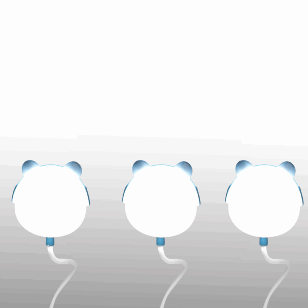 LED Teddy bear desk Lamp  3W, 3000/4500/6000K, adjustable, 1200mAh, blue,  LTC