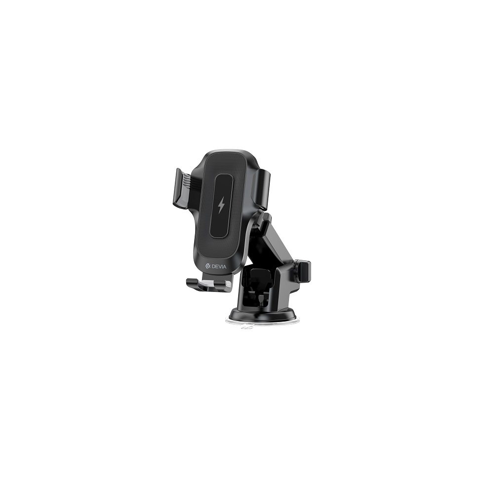 408591_oryg Devia car holder EA497 with wireless inductive charger black 15W with suction cup
