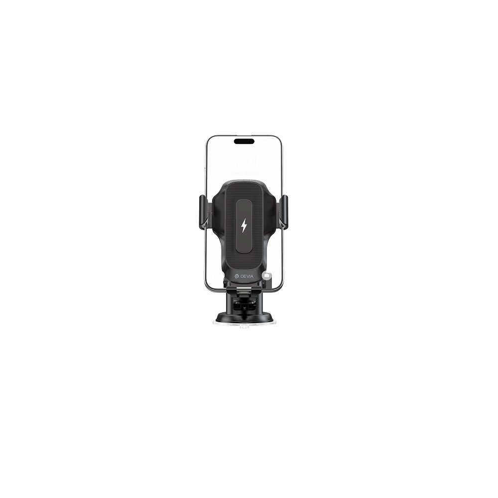 408594_oryg Devia car holder EA497 with wireless inductive charger black 15W with suction cup