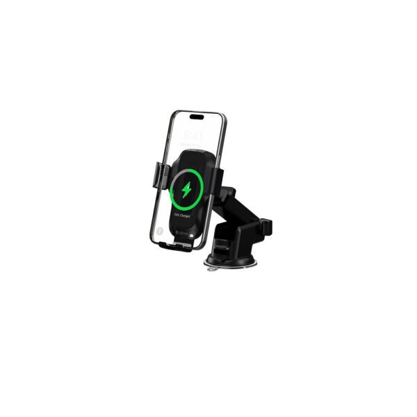 408595_oryg Devia car holder EA497 with wireless inductive charger black 15W with suction cup