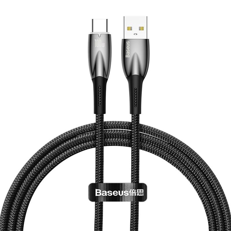 Baseus cable Glimmer USB - USB-C 1,0m black 100W