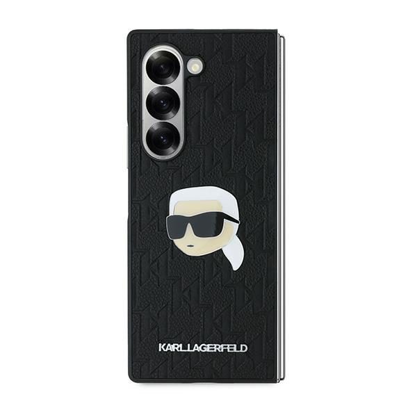 Karl Lagerfeld case for Samsung Galaxy Z Fold6 KF002202 black Saffiano Monogram Head Pin