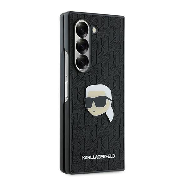 Karl Lagerfeld case for Samsung Galaxy Z Fold6 KF002202 black Saffiano Monogram Head Pin