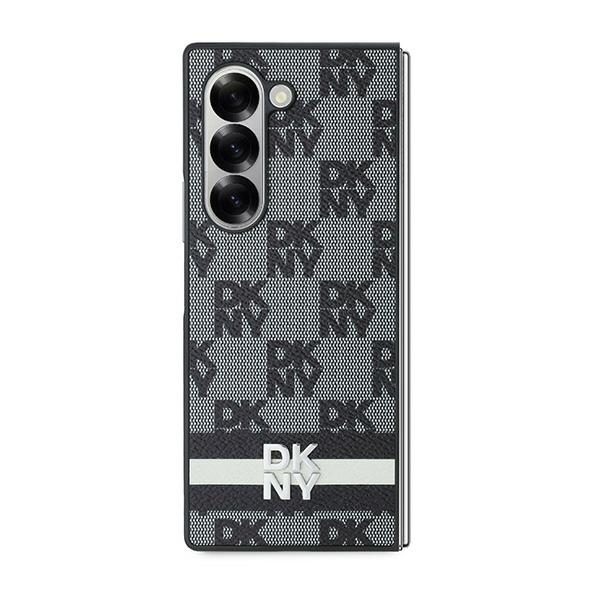 DKNY case for Samsung Galaxy Z Fold6 DK000228 black Chequered Pattern Printed Stripes
