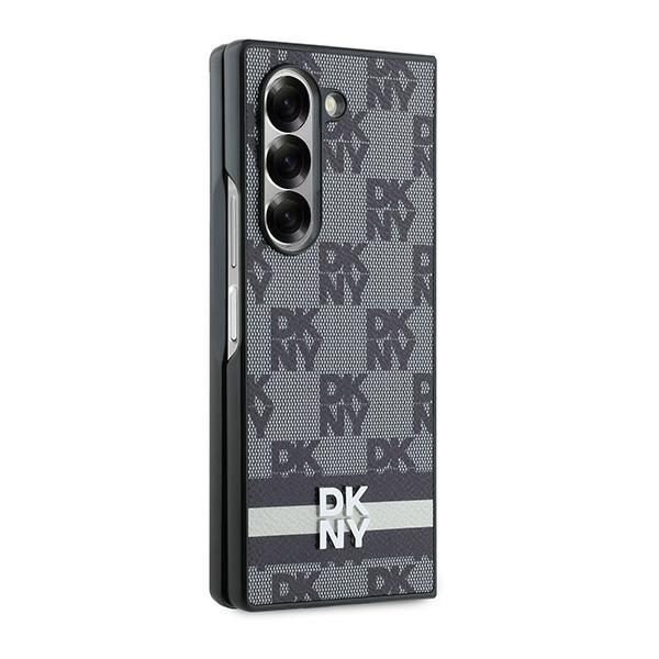 DKNY case for Samsung Galaxy Z Fold6 DK000228 black Chequered Pattern Printed Stripes