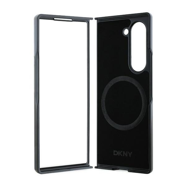 DKNY case for Samsung Galaxy Z Fold6 DK000229 black Repeat Pattern Stack Logo