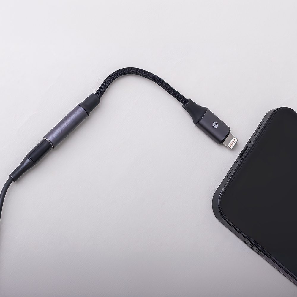 Forever adapter audio AJL-01 jack 3,5 mm - Lightning black