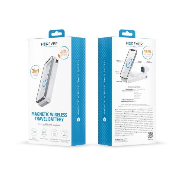 411734_oryg Forever wireless power bank MATB-300 10000 mAh 3in1 white