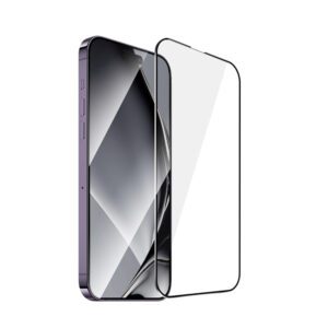 411799_oryg Tempered glass metal frame for iPhone 14 Pro Max 6,7" black frame
