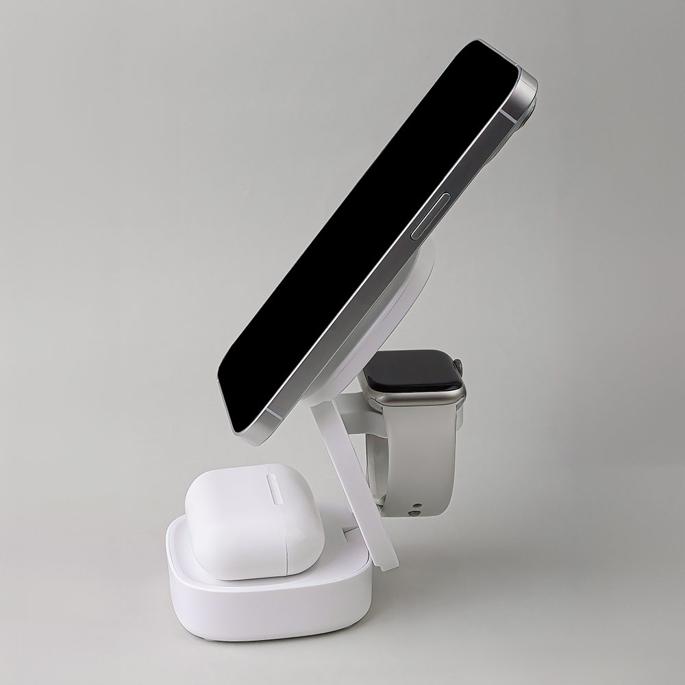 Maxlife MXWC-06 magnetic wireless charger 15W white 3in1