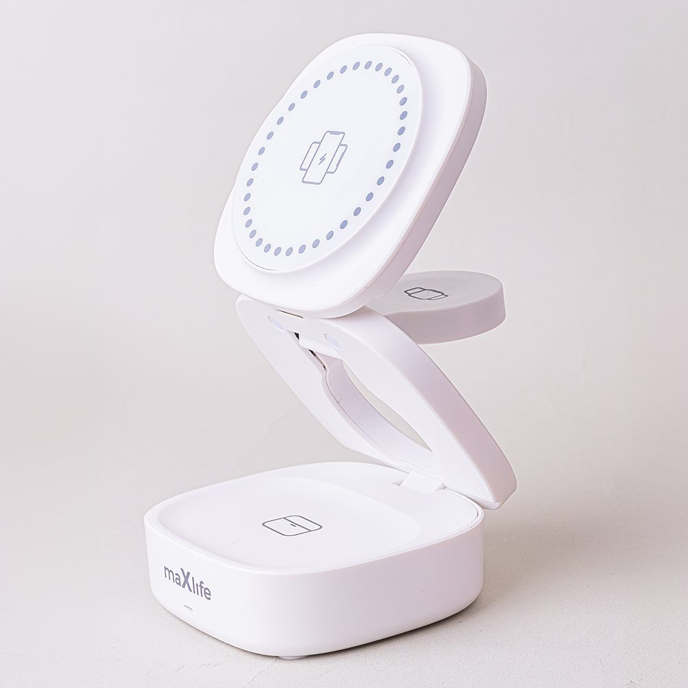 Maxlife MXWC-06 magnetic wireless charger 15W white 3in1