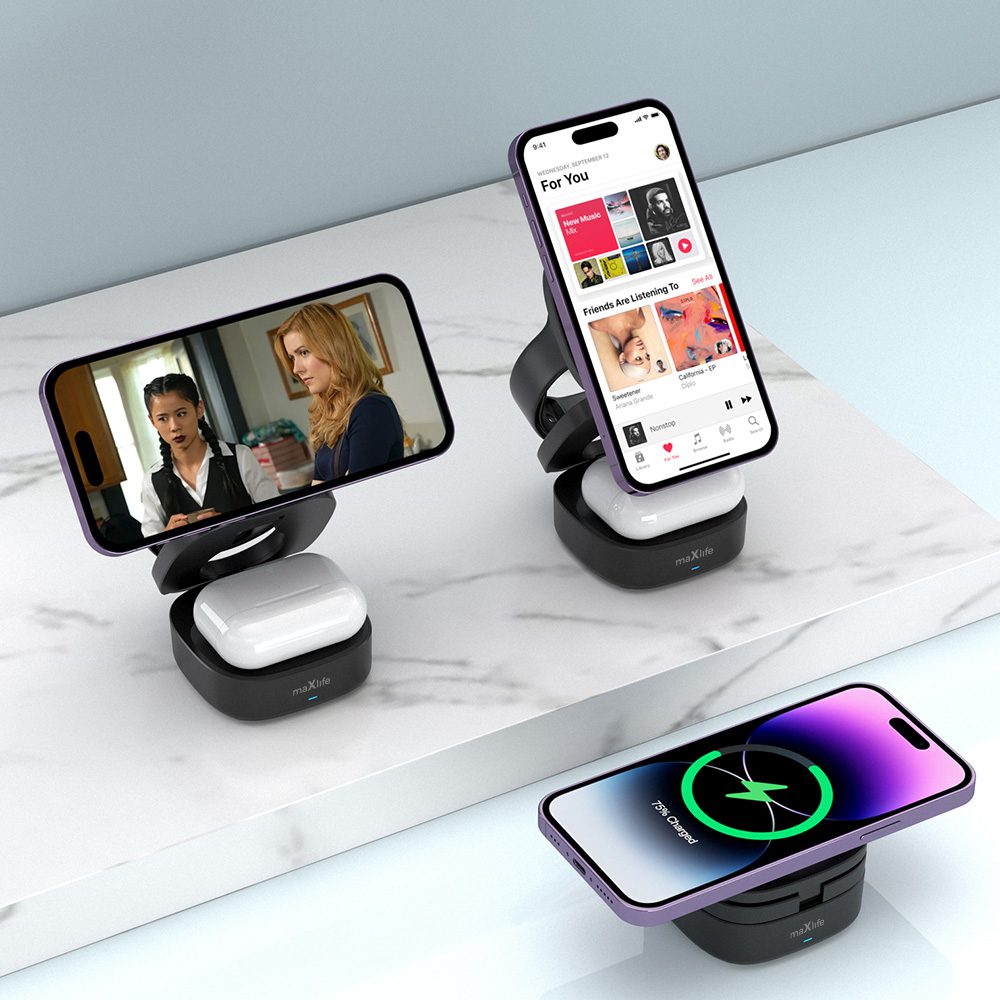 411935_oryg Maxlife MXWC-06 magnetic wireless charger 15W black 3in1