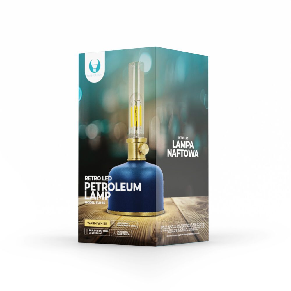 411955_oryg Retro Petroleum LED Lamp blue FLR-35 Forever Light