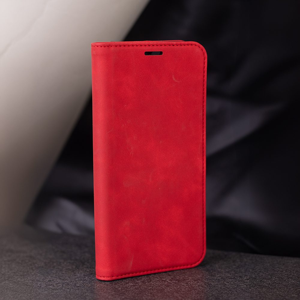 412014_oryg Smart Suede case for Xiaomi Redmi Note 14 5G (Global) red