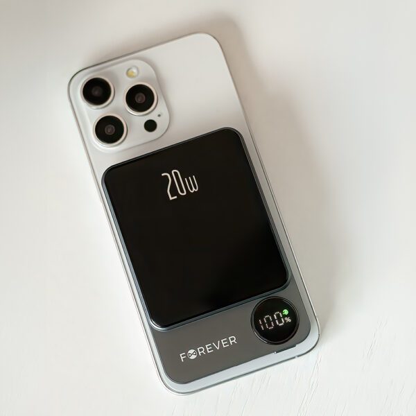 Forever wireless power bank MATB-200 20W PD 5000 mAh magnetic black