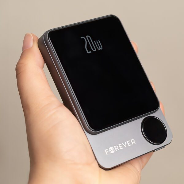 Forever wireless power bank MATB-200 20W PD 5000 mAh magnetic black