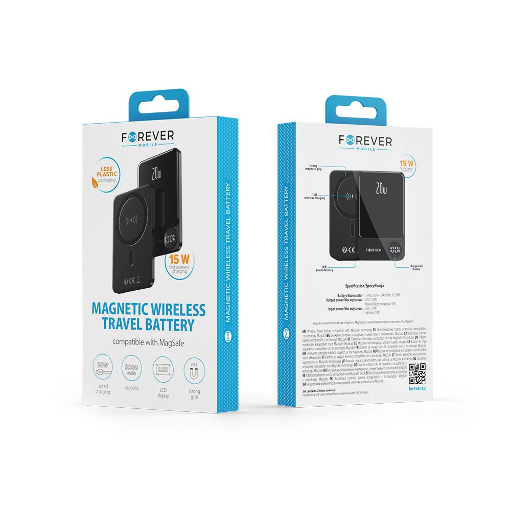 412149_oryg Forever wireless power bank MATB-200 20W PD 5000 mAh magnetic black