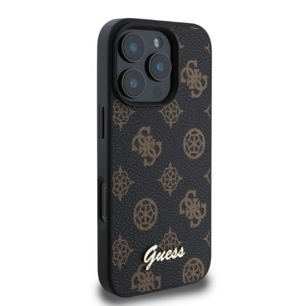 Guess case for iPhone 16 Pro Max 6,9" GUHMP16XPGPYSK black hardcase Peony Script MagSafe