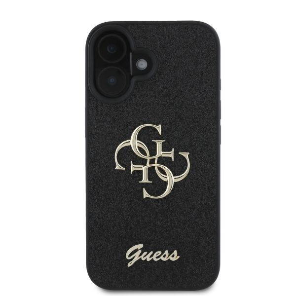 412832_oryg Guess case for iPhone 16 6,1" GUHCP16SHG4SGK black hardcase Fixed Glitter Big 4G