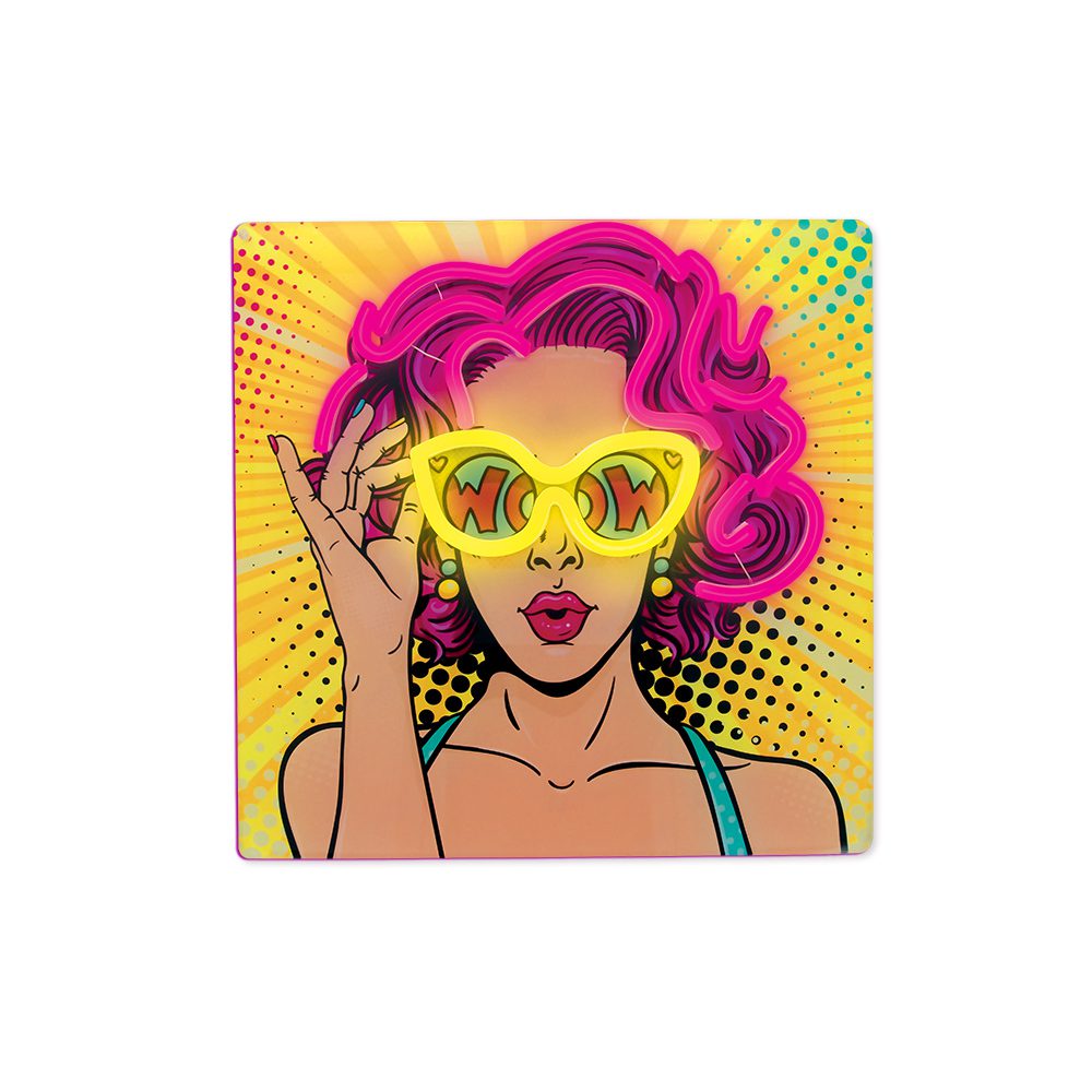 412995_oryg Neon ART LED POWER WOMAN yellow-purple FLA02 Forever Light