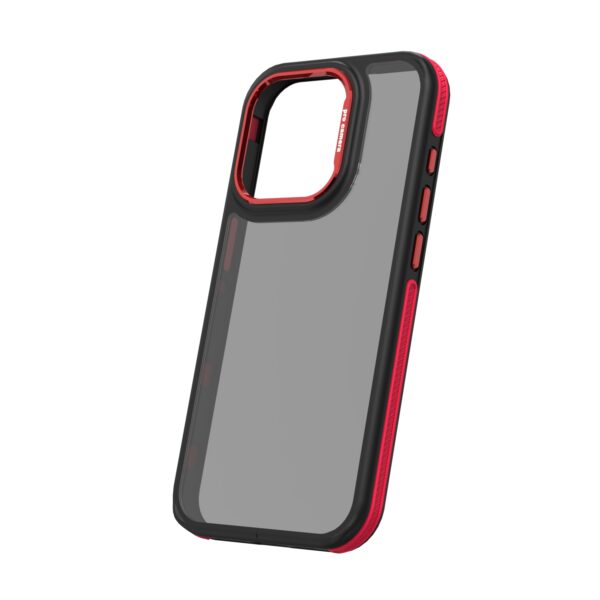 Crystal Black case for iPhone 16e red
