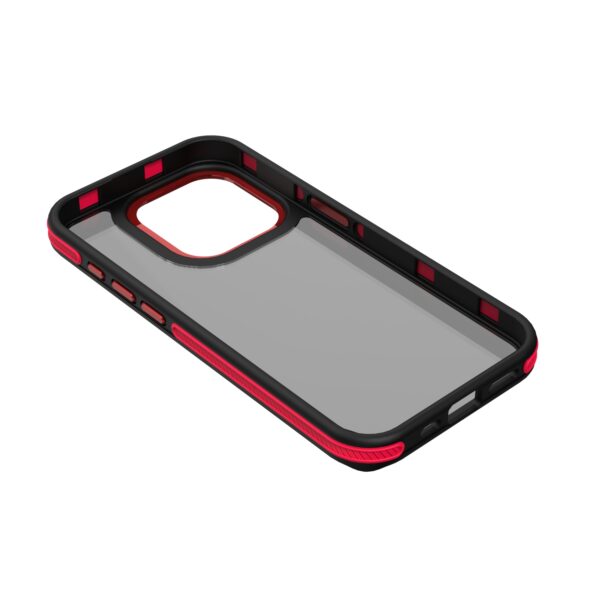 Crystal Black case for iPhone 16e red
