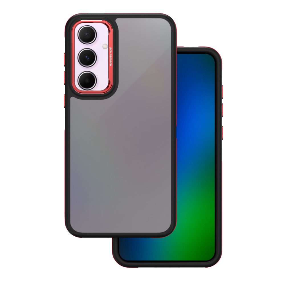 413267_oryg Crystal Black case for Samsung Galaxy A55 5G red