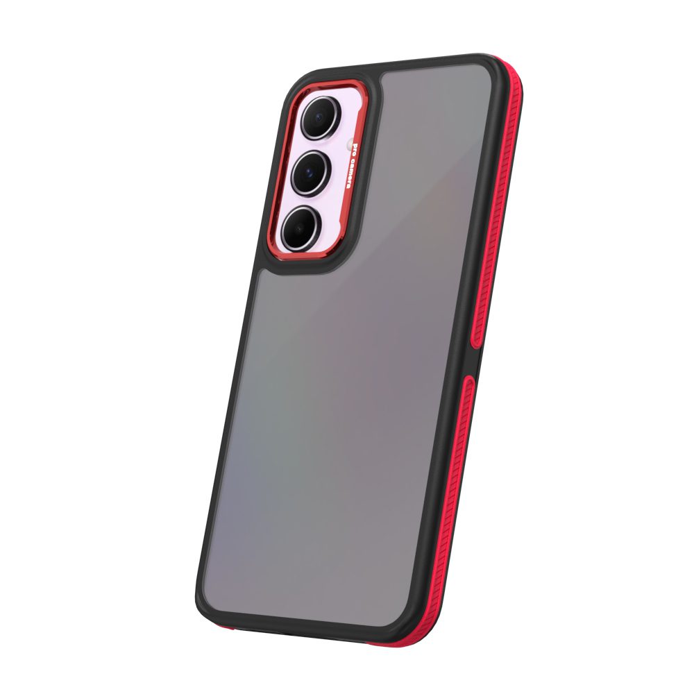 413268_oryg Crystal Black case for Samsung Galaxy A55 5G red