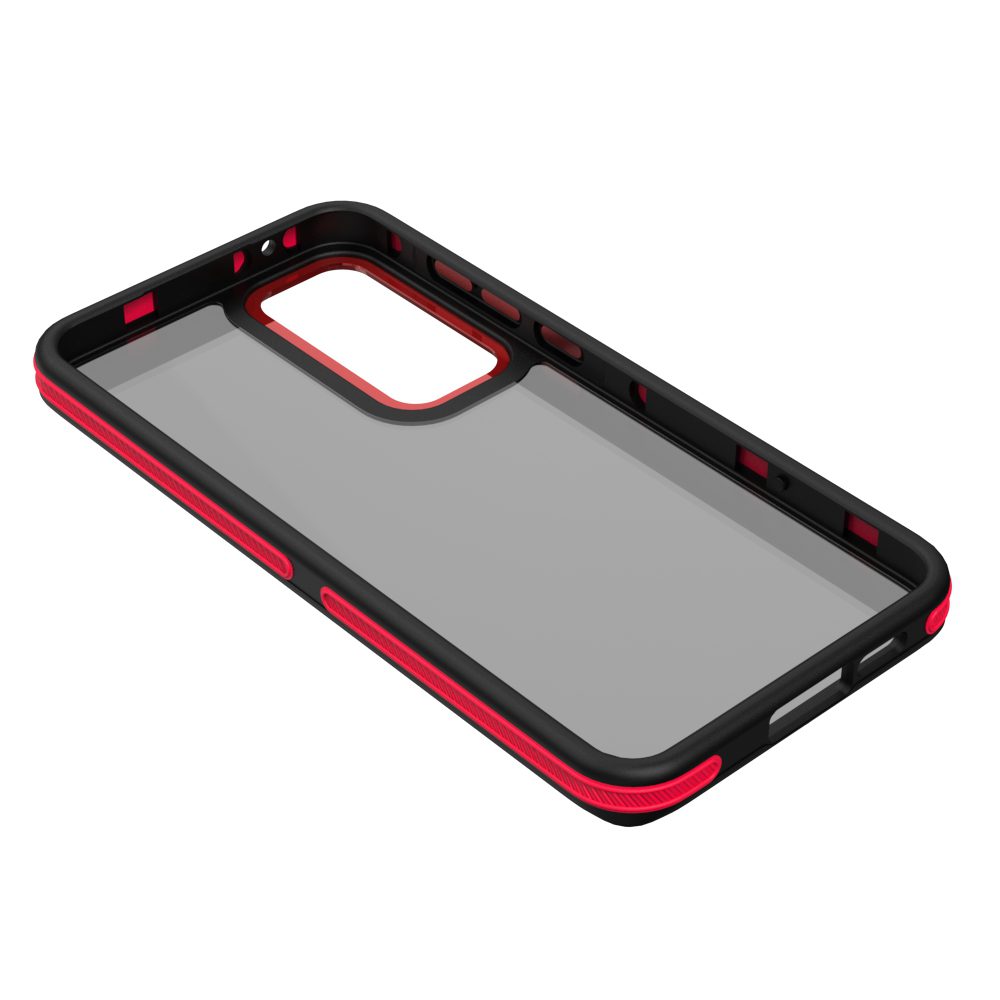 413270_oryg Crystal Black case for Samsung Galaxy A55 5G red