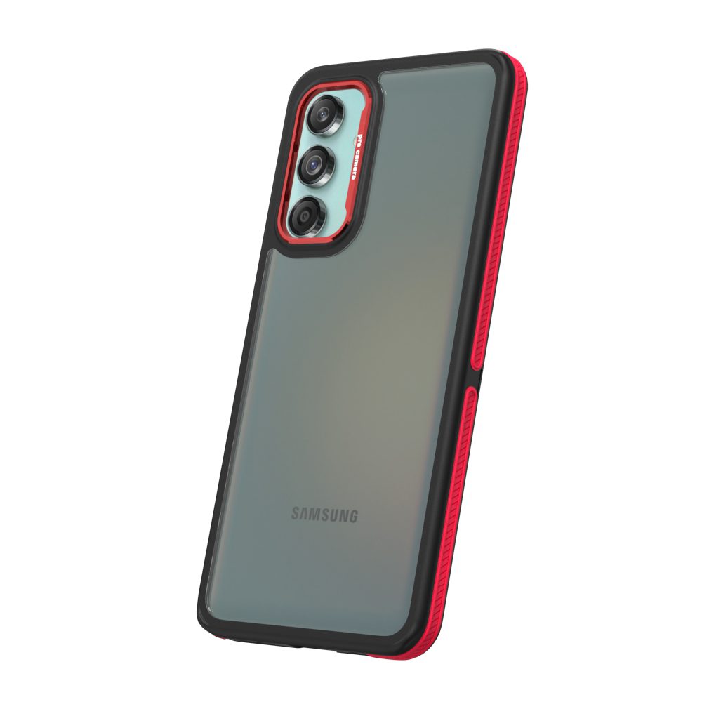 413300_oryg Crystal Black case for Samsung Galaxy M55 5G red