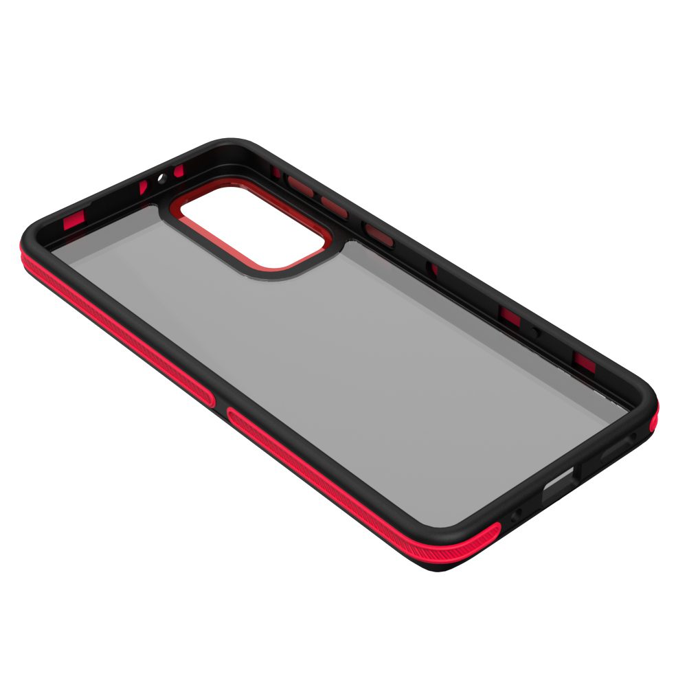 413302_oryg Crystal Black case for Samsung Galaxy M55 5G red