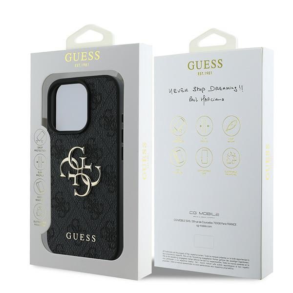Guess case for iPhone 16 Pro 6,3" GUHCP16L4GMGGR 4G Big Logo black